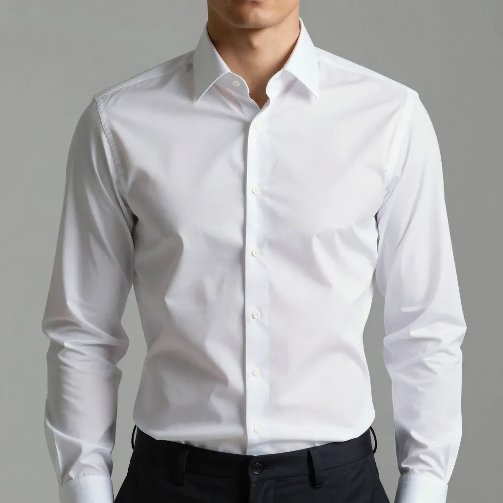 Classic white button-down shirt